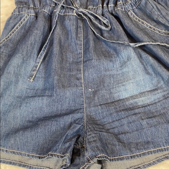 Blue Rain • Jean Shorts Romper - Picture 8 of 8